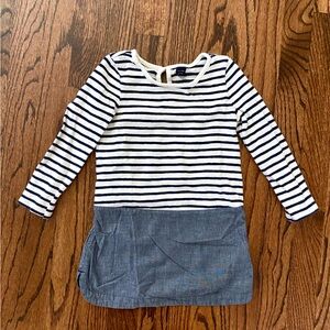 Gap Girls Blue & White Stripe Dress - Size 3t